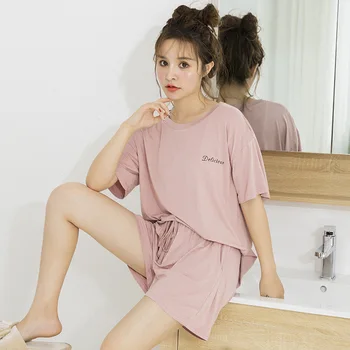 Modal Pajamas for Women Cotton Home Suit Ropa De Verano Mujer 2020 Conjunto Sleepwear Set Pyjama Femme Ete Pijamas Mujer Pizama
Modal Pajamas for Women Cotton Home Suit Ropa De Verano Mujer 2020 Conjunto Sleepwear Set Pyjama Femme Ete Pijamas Mujer Pizama