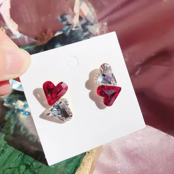 MENGJIQIAO Korean Elegant Cute Red Crystal Love Heart Stud Earrings For Women Girls Temperament Boucle D'oreille Jewelry Gifts 
MENGJIQIAO Korean Elegant Cute Red Crystal Love Heart Stud Earrings For Women Girls Temperament Boucle D'oreille Jewelry Gifts