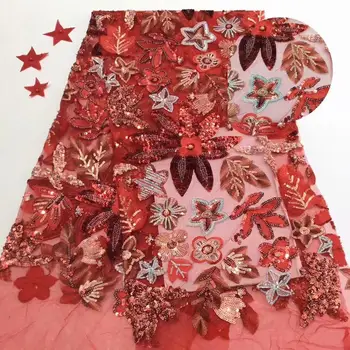Gorgeous 3D sequins flower applique red tulle Mesh embroidery french African Lace fabric by 5 yard DIY sewing fabric FD121
Gorgeous 3D sequins flower applique red tulle Mesh embroidery french African Lace fabric by 5 yard DIY sewing fabric FD121