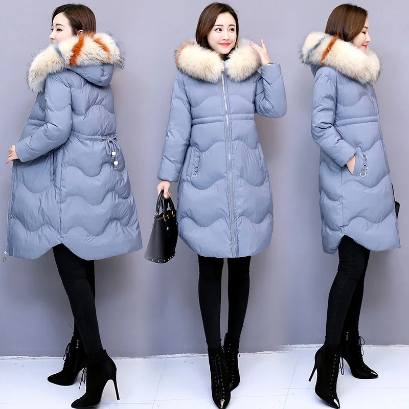 2018 Winter Fashion Comfortable Simple Cool Solid Color Mid-length Long Sleeve Cotton-padded Clothes 
2018 Winter Fashion Comfortable Simple Cool Solid Color Mid-length Long Sleeve Cotton-padded Clothes