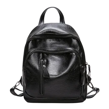Double zipper black Leather Backpacks Fashion Shoulder Bag Female Backpack Ladies Travel Backpack Mochilas School Bags For Girls
Double zipper black Leather Backpacks Fashion Shoulder Bag Female Backpack Ladies Travel Backpack Mochilas School Bags For Girls