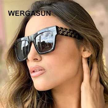 WERGASUN Luxury Big Square Sunglasses Women Brand Designer Retro Clear Sun Glasses For Female Oversized Black Shades oculos
WERGASUN Luxury Big Square Sunglasses Women Brand Designer Retro Clear Sun Glasses For Female Oversized Black Shades oculos