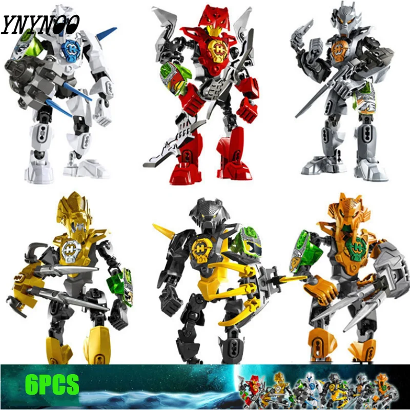 6pcs Rocka Hero Factory 3.0 Series Furno Bulk DIY Blocks Collection Compatible LegoINGS Bionicle Robot model Toys for kids gift
6pcs Rocka Hero Factory 3.0 Series Furno Bulk DIY Blocks Collection Compatible LegoINGS Bionicle Robot model Toys for kids gift