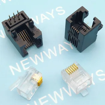 20PCS/Lot RJ12 telephone female socket 95001-6P6C 90 degree 6 core Black color and Crystal Head 6pin Combination packages
20PCS/Lot RJ12 telephone female socket 95001-6P6C 90 degree 6 core Black color and Crystal Head 6pin Combination packages