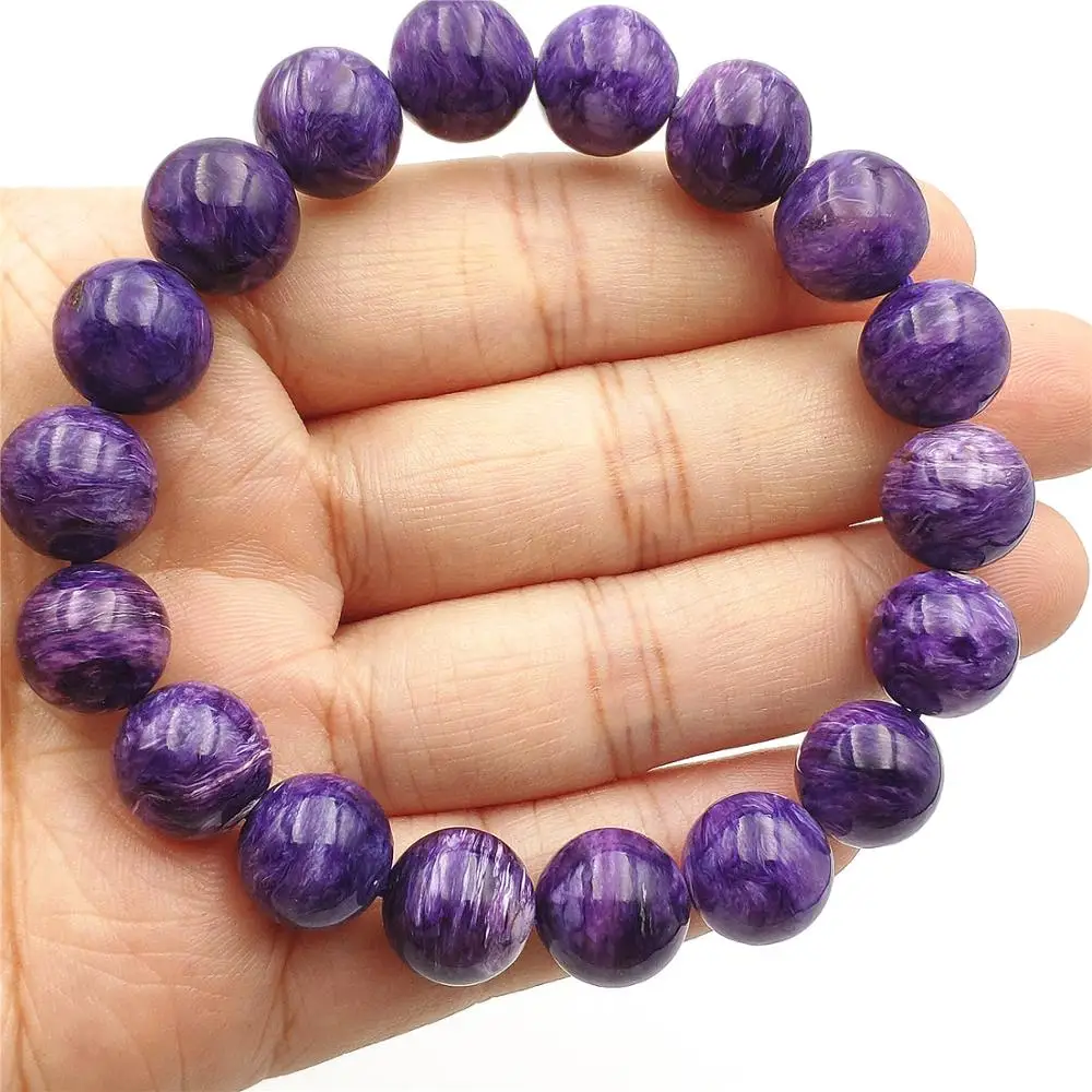 Genuine Natural Purple Charoite Gemstone Charming Women Round Beads Jewelry Bracelet 11mm Fashion Russian Healing Stone AAAAA
Genuine Natural Purple Charoite Gemstone Charming Women Round Beads Jewelry Bracelet 11mm Fashion Russian Healing Stone AAAAA