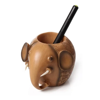 Creative Wood Carving Elephant Pencil Holder Fashion Desk Organizer Pen Holder for Home Office School 
Creative Wood Carving Elephant Pencil Holder Fashion Desk Organizer Pen Holder for Home Office School