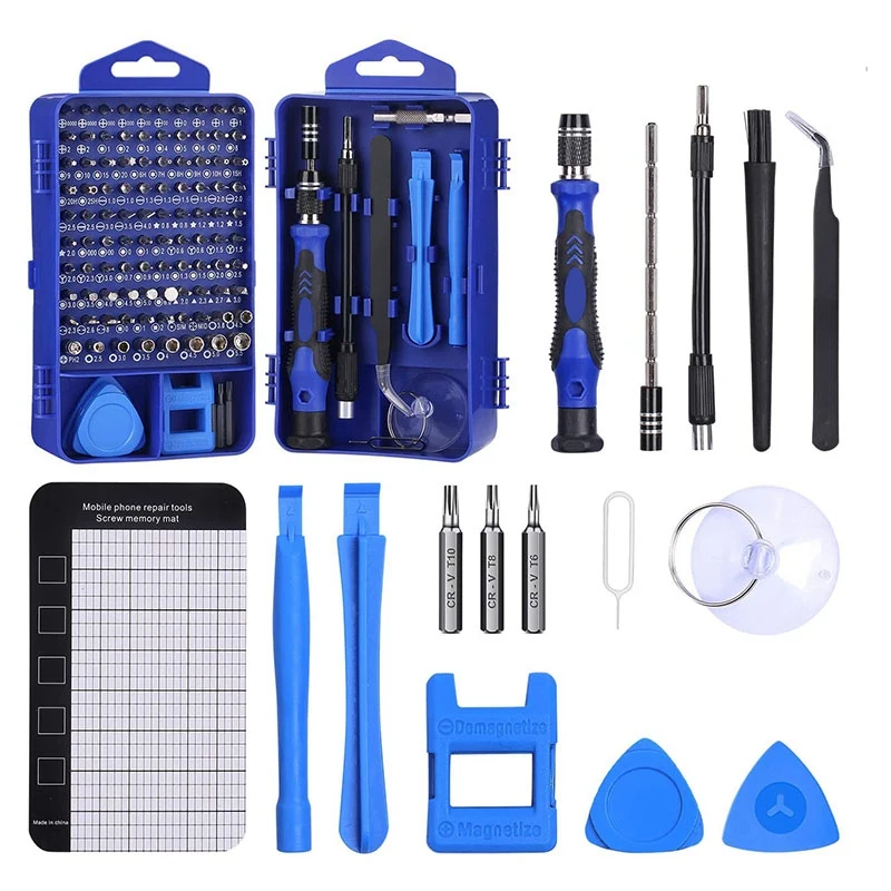 122 In 1 Precision Screwdriver Set Computer Repair Kit with 101 Magnetic Bit and 21 Practical Repair Tools
122 In 1 Precision Screwdriver Set Computer Repair Kit with 101 Magnetic Bit and 21 Practical Repair Tools