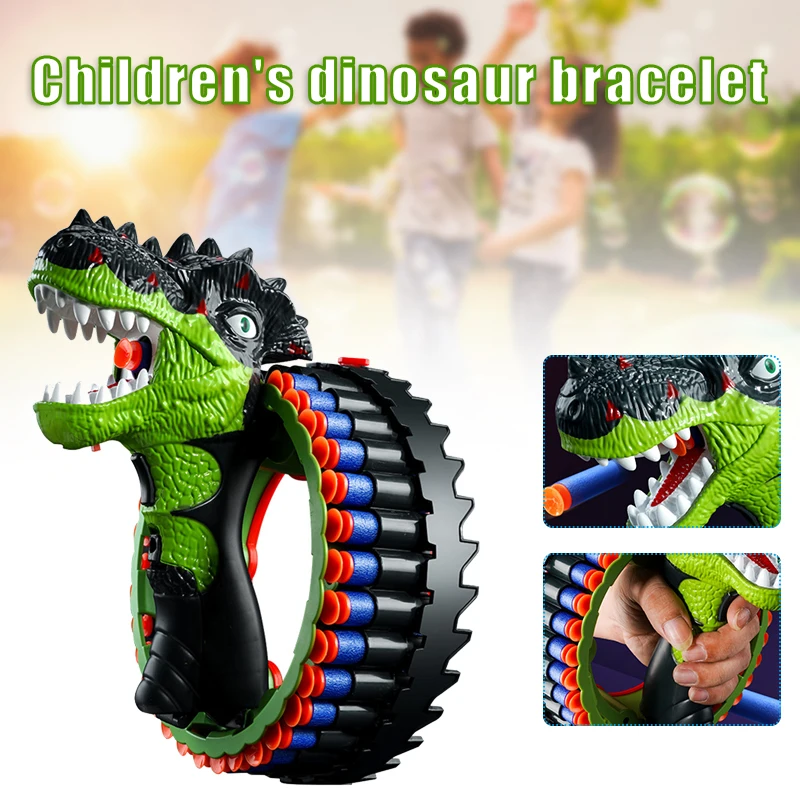 Rapid Fire Dinosaur Children Dinosaur Bracelet Electric Automatic Toywith Soft Bullet Usb Shooting Toy For Boys Girls Pistolas
Rapid Fire Dinosaur Children Dinosaur Bracelet Electric Automatic Toywith Soft Bullet Usb Shooting Toy For Boys Girls Pistolas