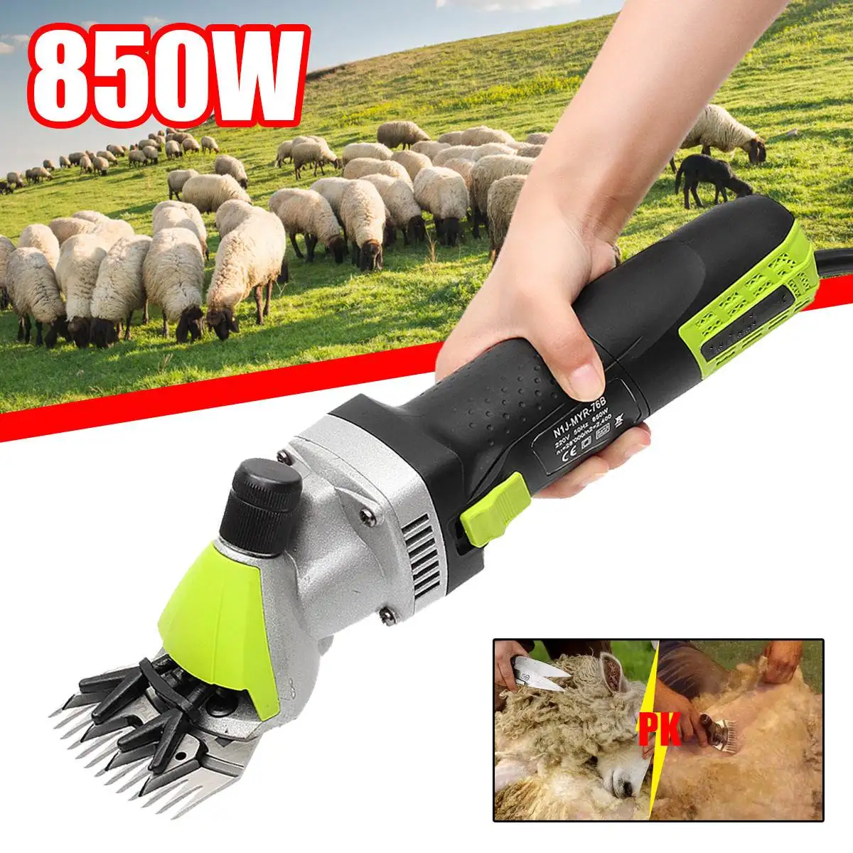 220V 850W Rechargeable Electric Sheep Shearing Supplies Clipper Sheep Goats Alpaca Shears Wool Scissor Farm Machine With Box
220V 850W Rechargeable Electric Sheep Shearing Supplies Clipper Sheep Goats Alpaca Shears Wool Scissor Farm Machine With Box