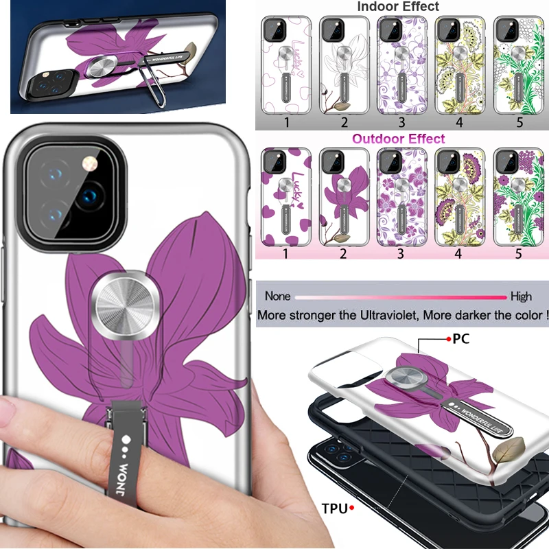 Car Adsorption UV Discoloration Purple Flower Grape Hide Loop Ring Holder Stand Case for iPhone 11 Pro Max XR XS Max 7 8 Plus X
Car Adsorption UV Discoloration Purple Flower Grape Hide Loop Ring Holder Stand Case for iPhone 11 Pro Max XR XS Max 7 8 Plus X