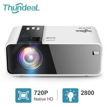 ThundeaL Mini Projector 2800 Lumens Native 1280*720P Optional Android 6 WiFi Projector LED Smart Phone Proyector 3D Home Theater
ThundeaL Mini Projector 2800 Lumens Native 1280*720P Optional Android 6 WiFi Projector LED Smart Phone Proyector 3D Home Theater