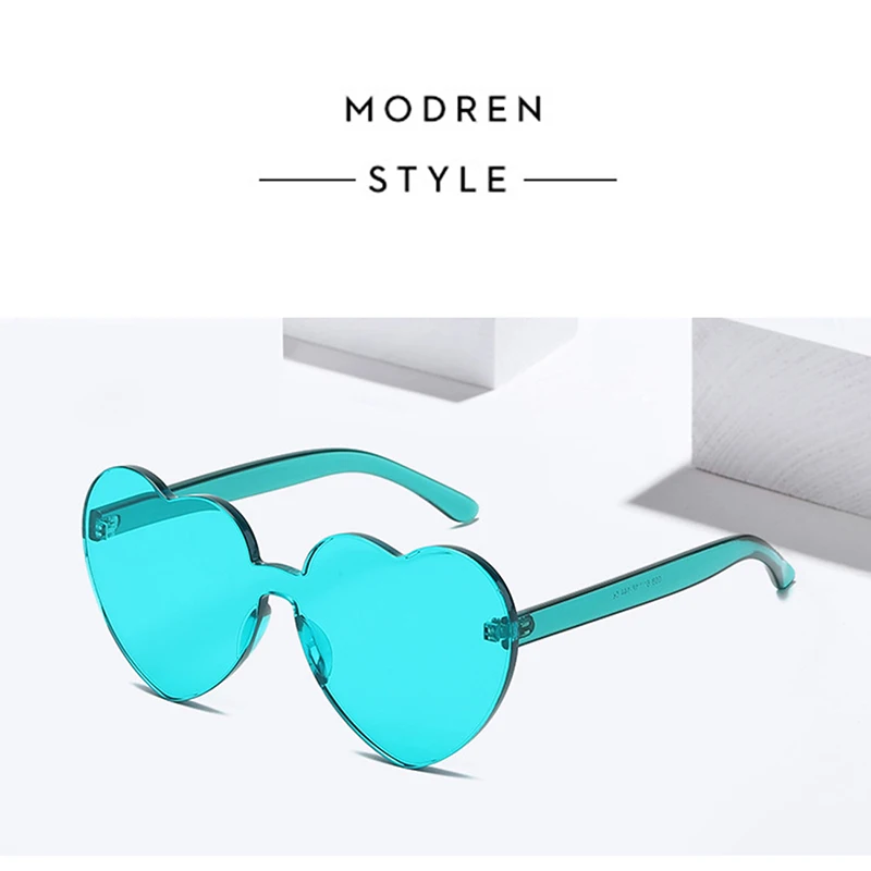 Oversized Herz Sonnenbrille Für Damen Uv Schutz Candy Farben_voghion.com