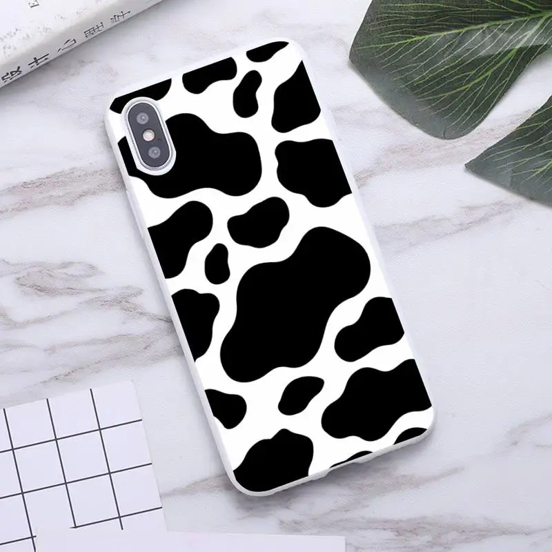 Cow Print Black Phone Case for iPhone 11 Pro Max X XR XS 8 7 6s Plus Candy white Silicone Cases
Cow Print Black Phone Case for iPhone 11 Pro Max X XR XS 8 7 6s Plus Candy white Silicone Cases