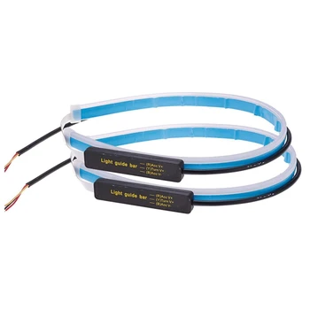 2X 60cm Slim Amber Sequential Flexible LED DRL Turn Signal Strip Light Headlight 
2X 60cm Slim Amber Sequential Flexible LED DRL Turn Signal Strip Light Headlight