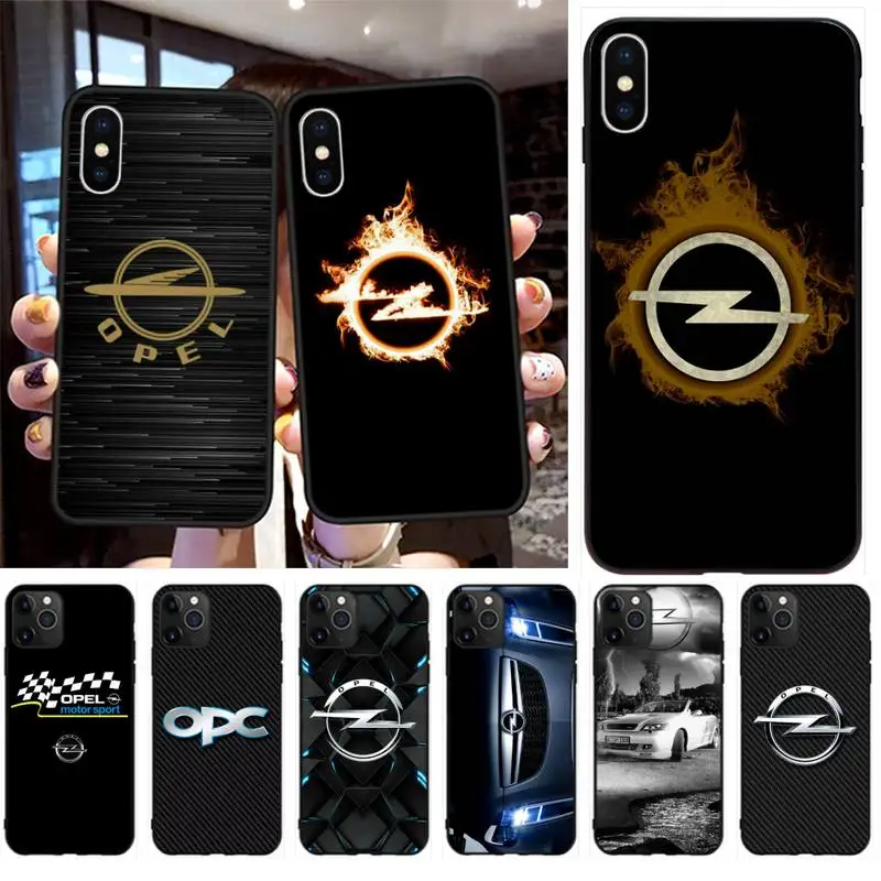 Новинка Opel Astra автомобильный ТПУ Черный чехол для телефона Корпус iPhone 11 pro XS MAX 8 7 6
