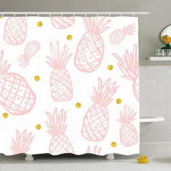 Shower Curtain Set with Hooks 60x72 Nature Wall Exotic Pattern Pineapple Textile Vintage Green Miscellaneous Save Color Yellow
Shower Curtain Set with Hooks 60x72 Nature Wall Exotic Pattern Pineapple Textile Vintage Green Miscellaneous Save Color Yellow