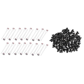 100 Pcs 6X6X7Mm Momentary Tactile Tact Push Button Switch 4 Pin DIP Through Hole with 30 Photo Registers LDR Photo Light Depende
100 Pcs 6X6X7Mm Momentary Tactile Tact Push Button Switch 4 Pin DIP Through Hole with 30 Photo Registers LDR Photo Light Depende