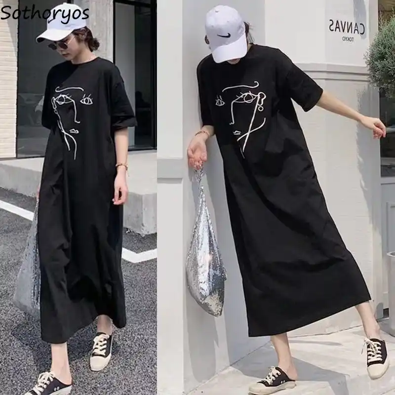 ملابس نوم نسائية صيفية بأكمام قصيرة 2xl ملابس منزلية فضفاضة مطبوعة ملابس خارجية على الطراز الكوري ملابس نسائية عصرية بسيطة أنيقة قمصان نوم وملابس نوم zawem