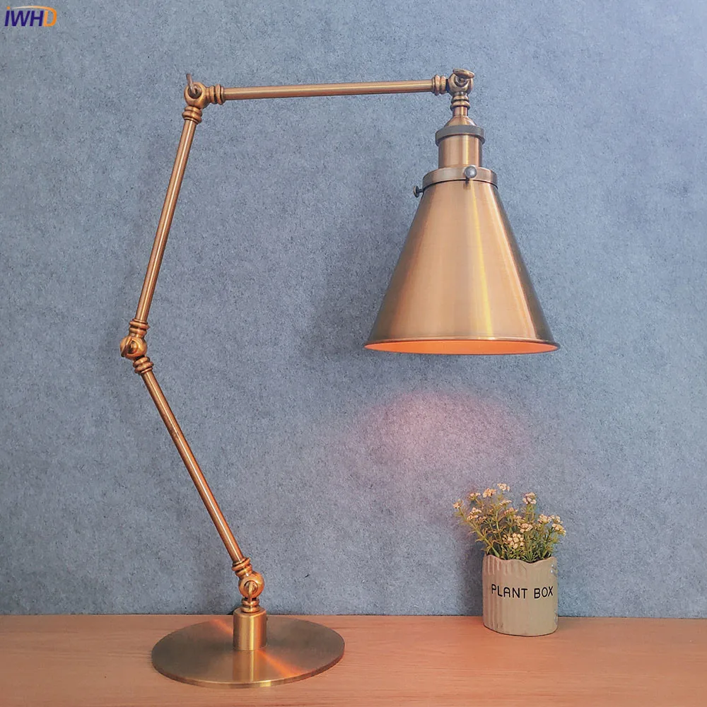 IWHD Retro Reading Desk Lamp Bedroom Study Living Room 110V/220V Gold Color Vintage LED Table Lamp Luminaria Lamparas De Mesa
IWHD Retro Reading Desk Lamp Bedroom Study Living Room 110V/220V Gold Color Vintage LED Table Lamp Luminaria Lamparas De Mesa