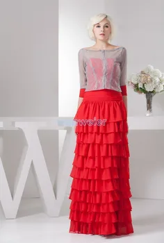 free shipping 2016 new design hot high neck long sleeve brides maid dress with jacket red chiffon Mother of the Bride Dresses 
free shipping 2016 new design hot high neck long sleeve brides maid dress with jacket red chiffon Mother of the Bride Dresses