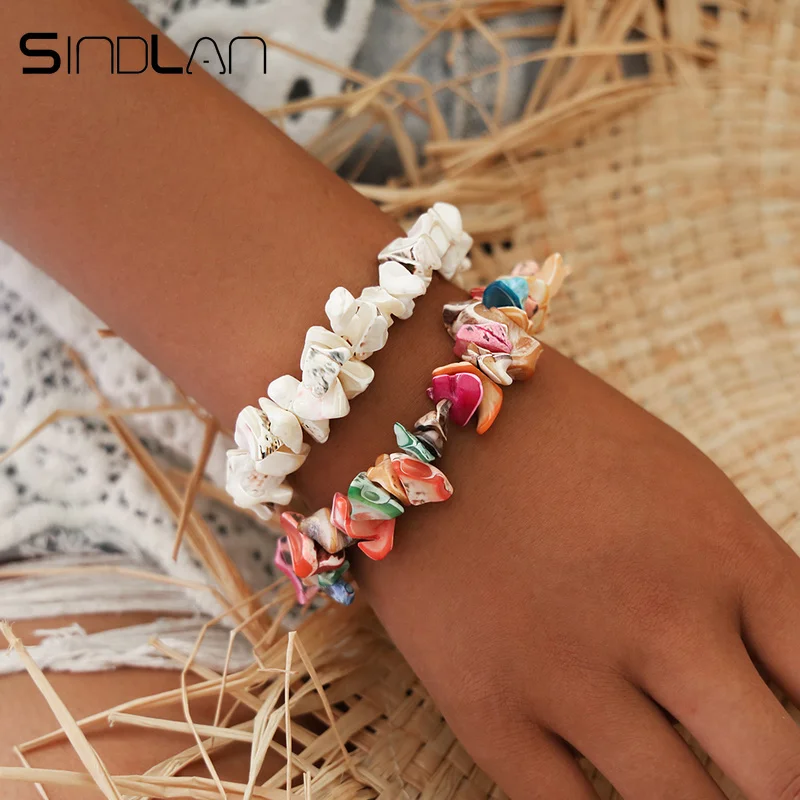 Sindlan Bohemia Colorful Ocean Shell Bracelets for Women Irregular Natural Stone Bangles Elastic Boho Bracelets Set Wrist Jewel
Sindlan Bohemia Colorful Ocean Shell Bracelets for Women Irregular Natural Stone Bangles Elastic Boho Bracelets Set Wrist Jewel