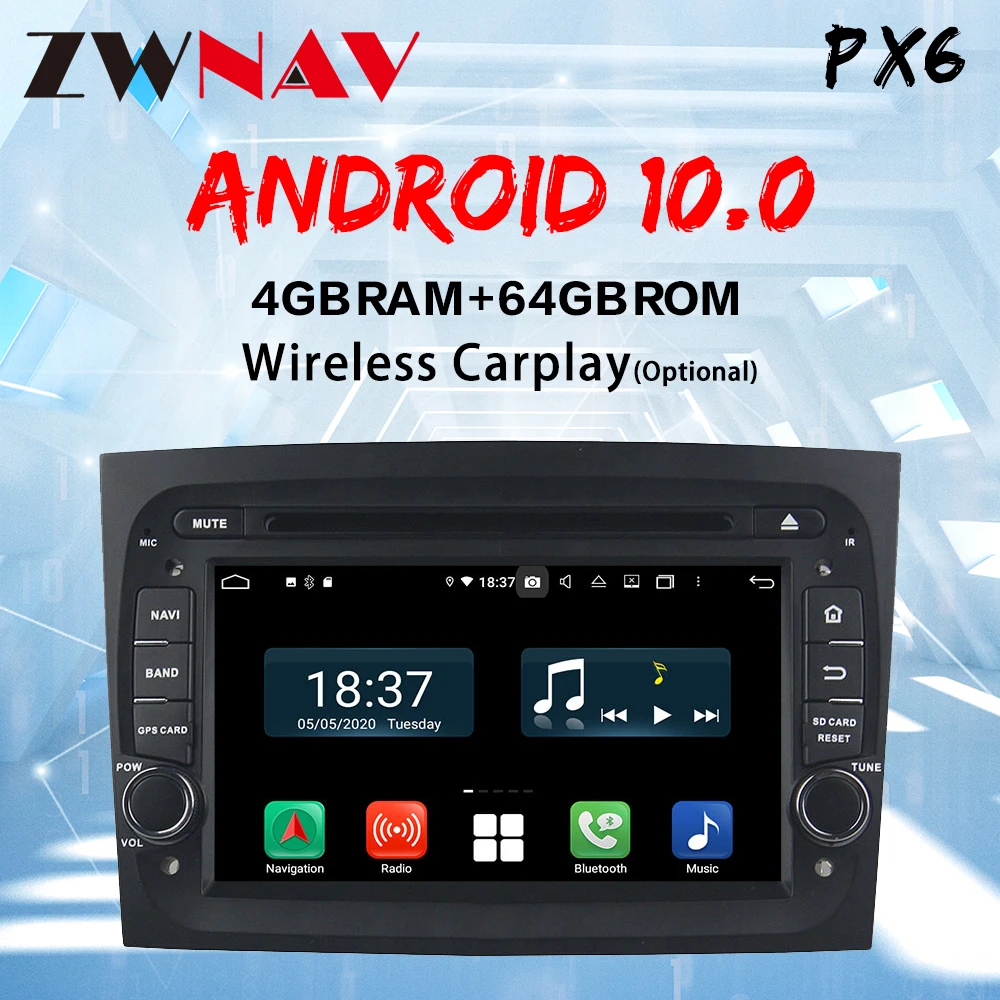 Android 10 CARPLAY PX6Car DVD Player GPS Navigation Head unit for FIAT DOBLO 2016 2017 Auto Stereo Unit Vehicle Multimedia Radio
Android 10 CARPLAY PX6Car DVD Player GPS Navigation Head unit for FIAT DOBLO 2016 2017 Auto Stereo Unit Vehicle Multimedia Radio