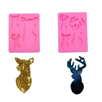 Deer Shape Silicone Molds For Lock Keychains ring Decorating Pendant Epoxy Resin Mould Polymer Clay Stampi in Shiny family Craft
Deer Shape Silicone Molds For Lock Keychains ring Decorating Pendant Epoxy Resin Mould Polymer Clay Stampi in Shiny family Craft