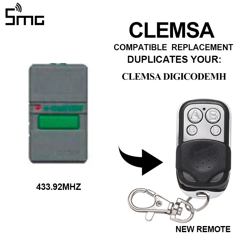 Garage remote 433.92mhz remote control duplicator 433MHz copy CLEMSA DIGICODEMH Controller cloning gate door open
Garage remote 433.92mhz remote control duplicator 433MHz copy CLEMSA DIGICODEMH Controller cloning gate door open