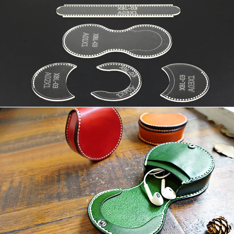 Purse Leather Craft earpiece Acrylic Wallet Pattern Stencil Template headset Tool DIY Set For earphone headphone
Purse Leather Craft earpiece Acrylic Wallet Pattern Stencil Template headset Tool DIY Set For earphone headphone