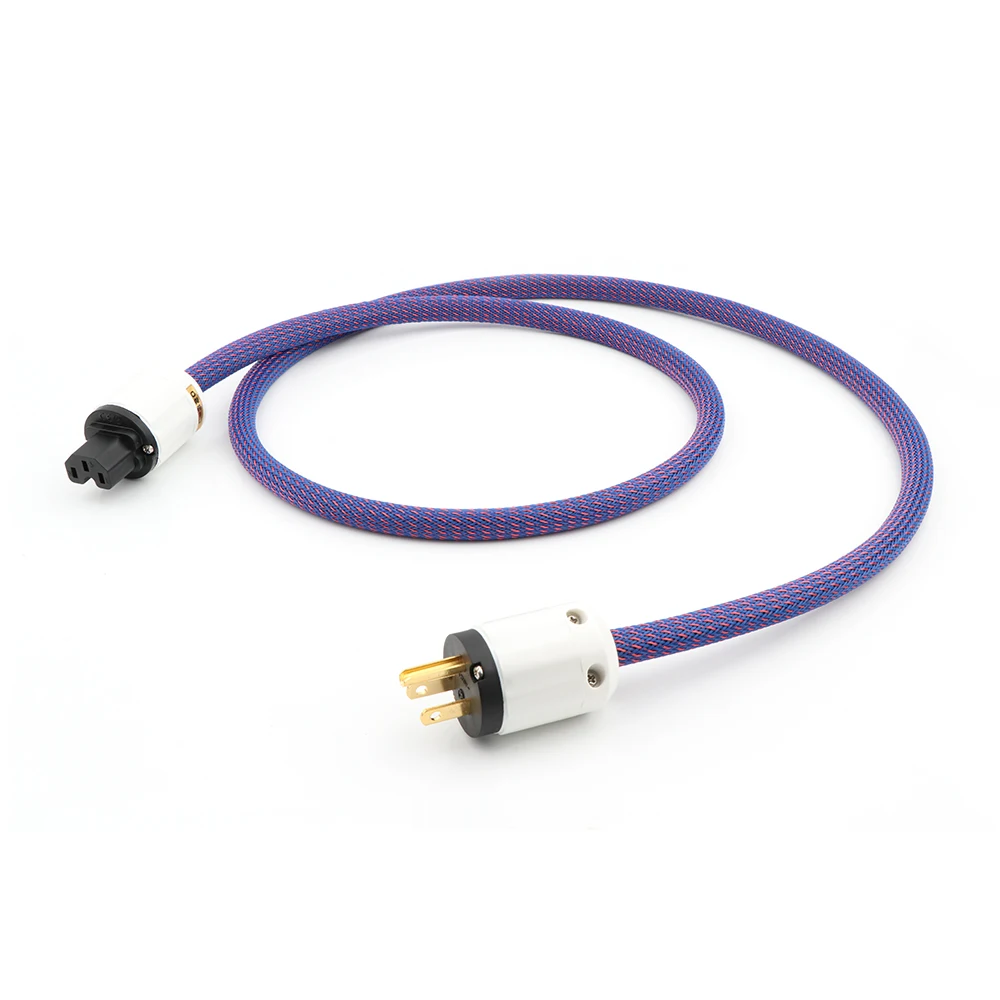 Hi Fi OFC медный аудиофил обновленный сетевой кабель США/ЕС Schuko AC 10awg силовые Провода