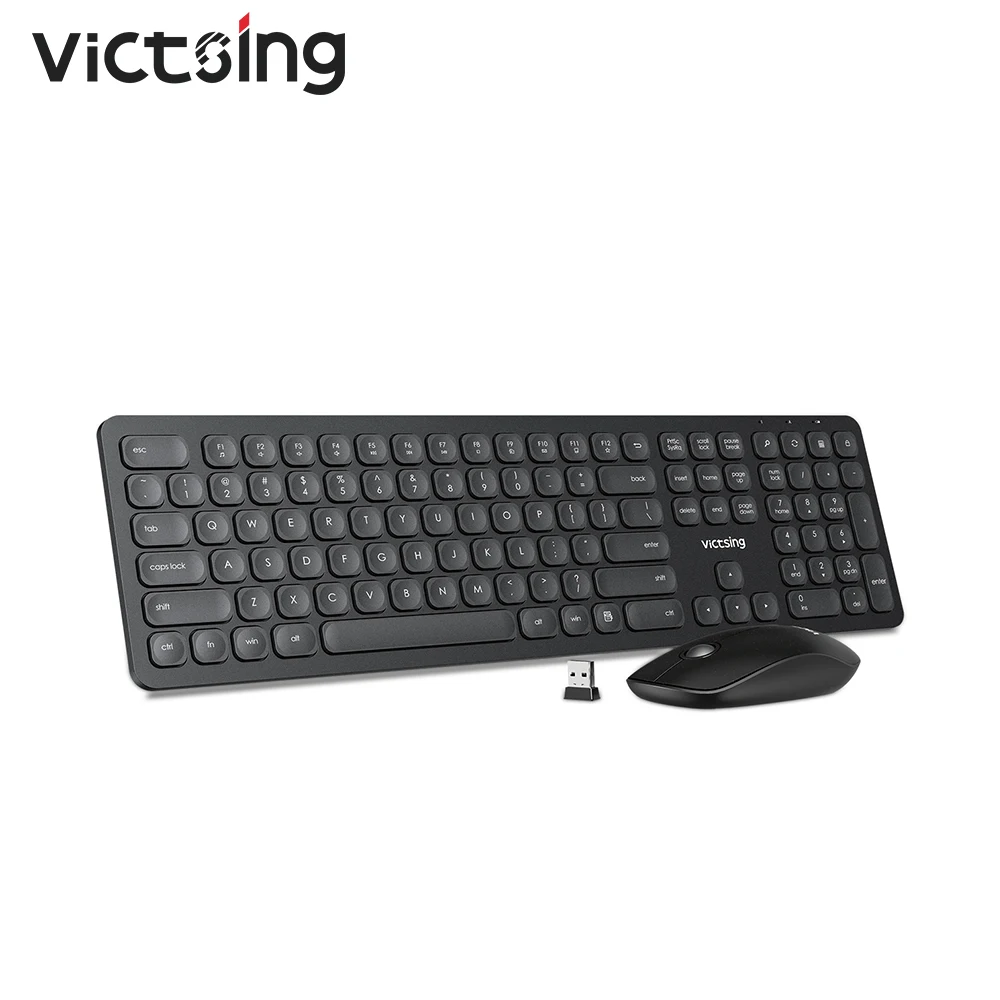VicTsing PC252 Wireless Keyboard and Mouse Combo 2.4G Silent Mouse Ultra Slim Keyboard 104 Keycap For PC Laptop Computer Win Mac
VicTsing PC252 Wireless Keyboard and Mouse Combo 2.4G Silent Mouse Ultra Slim Keyboard 104 Keycap For PC Laptop Computer Win Mac