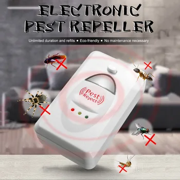 110V 50Hz Ultrasonic Electronic Pest Dispeller Reject Anti-Mosquito Bug Insect Enhanced PVC US Plug 6.5cm x 3.5cm x 11cm
110V 50Hz Ultrasonic Electronic Pest Dispeller Reject Anti-Mosquito Bug Insect Enhanced PVC US Plug 6.5cm x 3.5cm x 11cm