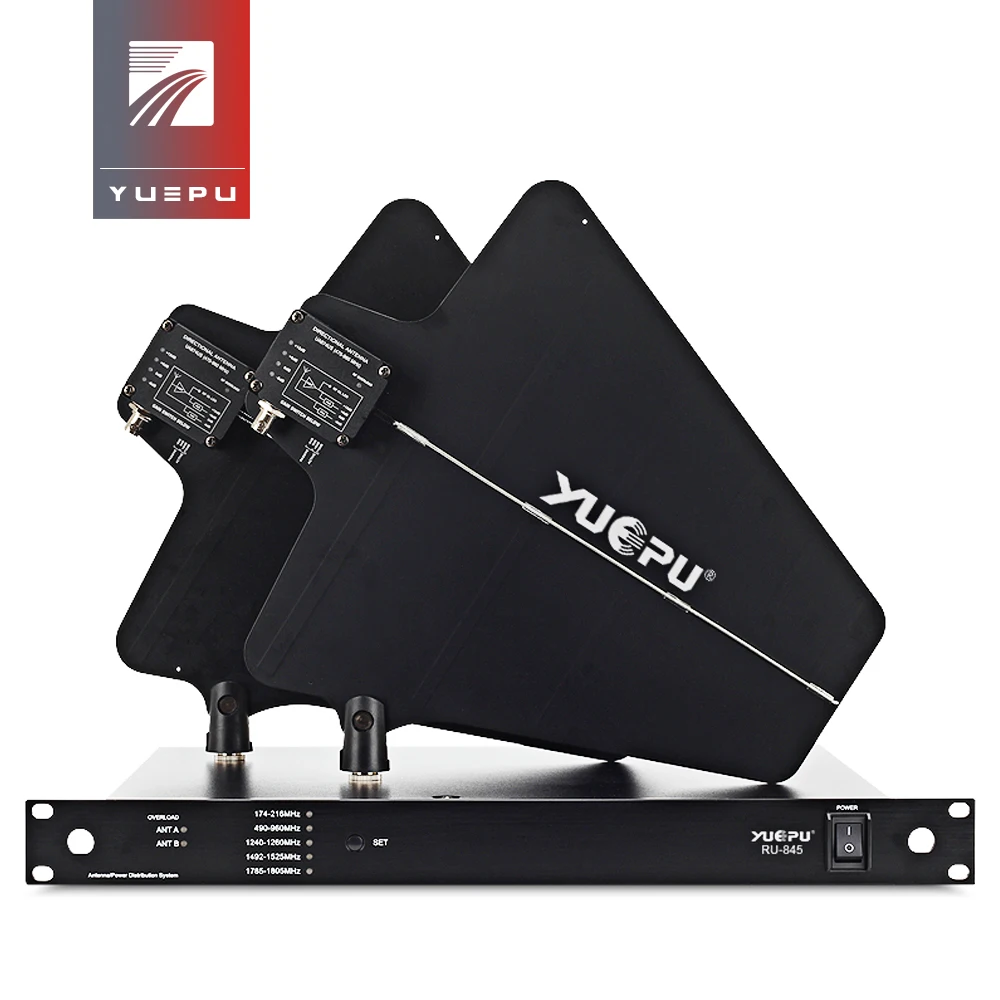 YUEPU RU-845 300m Directional Antenna Distributor Digital for 4Sets Wireless Microphone System 470-960MHz Mic Splitter Collector
YUEPU RU-845 300m Directional Antenna Distributor Digital for 4Sets Wireless Microphone System 470-960MHz Mic Splitter Collector
