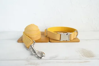 Customized Dog Collar Engraved Puppy ID Tag Leash Collar Set Adjustable Outdoor Solid Canvas Pet Collar Leash THE YELLOW
Customized Dog Collar Engraved Puppy ID Tag Leash Collar Set Adjustable Outdoor Solid Canvas Pet Collar Leash THE YELLOW