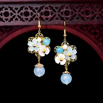 Chalcedony Flowers Drop Earrings Charm Jewelry Hetian Jade Agate 925 Silver Natural Carved Amulet Gifts for Her Women
Chalcedony Flowers Drop Earrings Charm Jewelry Hetian Jade Agate 925 Silver Natural Carved Amulet Gifts for Her Women