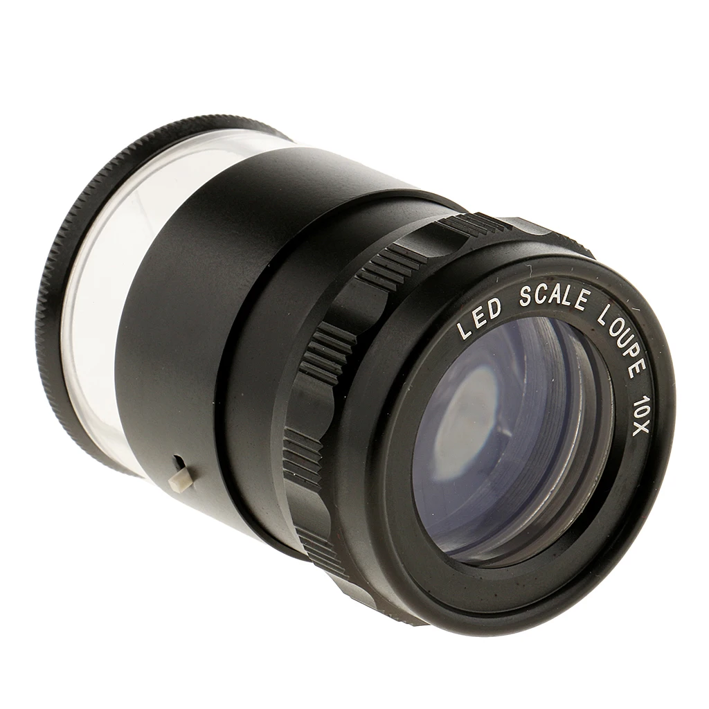 45mm Handheld LED Scale Loupe Jeweler Magnifying 10X Magnifier 8 LED Light Scale
45mm Handheld LED Scale Loupe Jeweler Magnifying 10X Magnifier 8 LED Light Scale