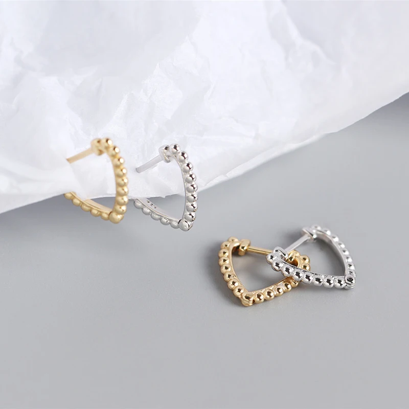 GS Light Luxury 925 Sterling Silver Stud Earring INS Geometric Beads Heart-Shaped Earring Clasp For Women Ladies Fine Jewelry
GS Light Luxury 925 Sterling Silver Stud Earring INS Geometric Beads Heart-Shaped Earring Clasp For Women Ladies Fine Jewelry