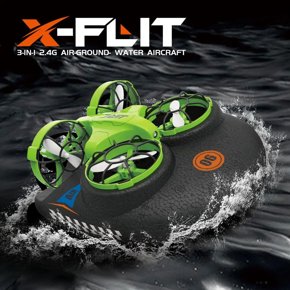 Eachine E016F 3-in-1 EPP Flying Air Boat Land Driving Mode Detachable RC Drone Quadcopter for Kid Gift Remote Control Toys MODE2
Eachine E016F 3-in-1 EPP Flying Air Boat Land Driving Mode Detachable RC Drone Quadcopter for Kid Gift Remote Control Toys MODE2