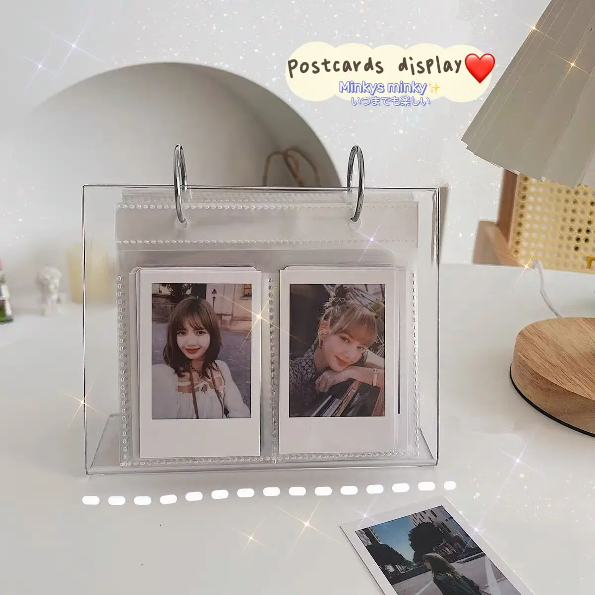 

MINKYS 3inch/4inch/5inch/6inch Transparent Acrylic Card Photo Postcards Collet Display Holder School Stationery