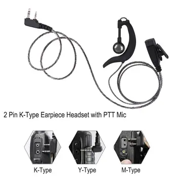 1m K Type Plug 2 Pin Earpiece Headset Wired Earphone with PTT Mic for BAOFENG For KENWOOD Walkie-talkie
1m K Type Plug 2 Pin Earpiece Headset Wired Earphone with PTT Mic for BAOFENG For KENWOOD Walkie-talkie