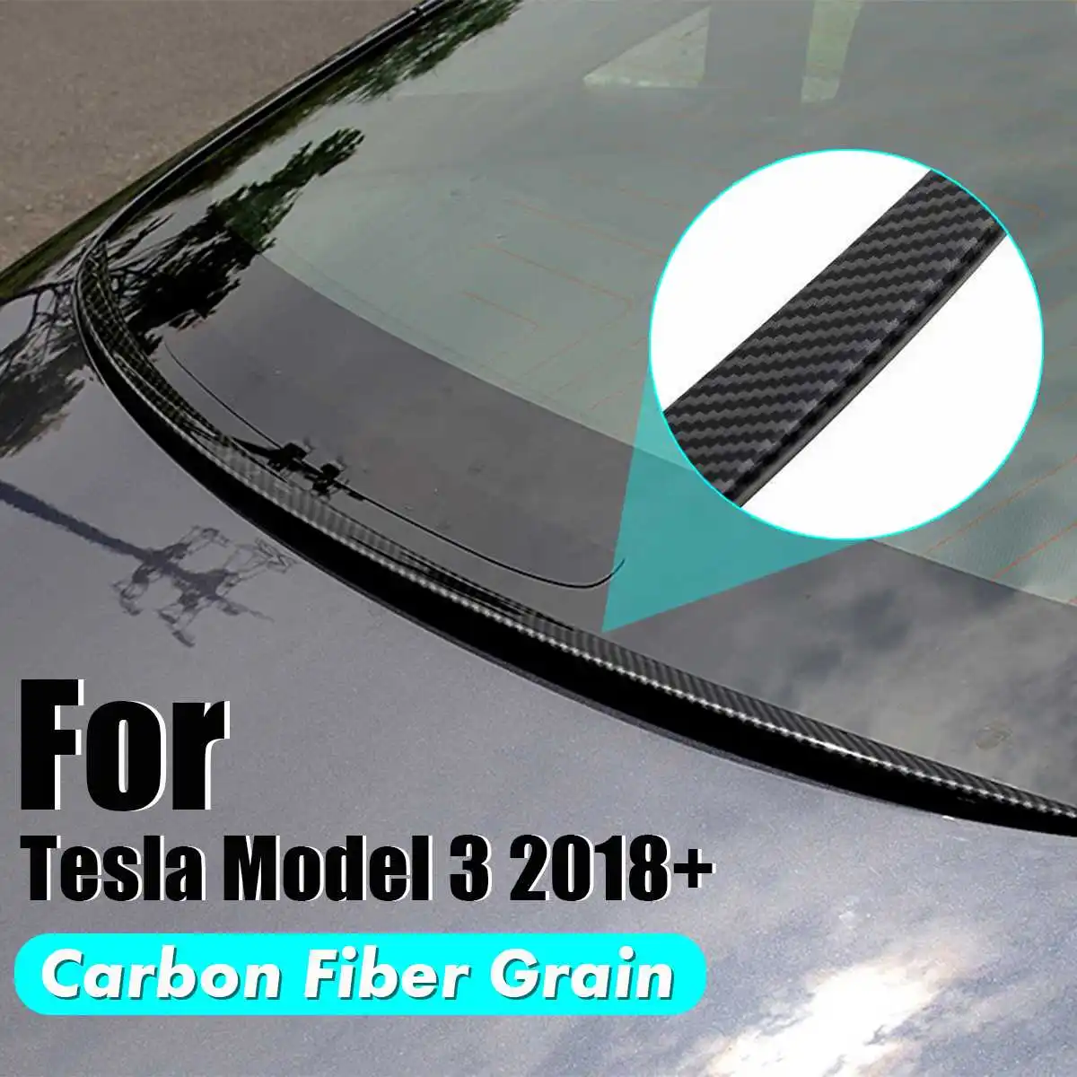 NEW 1 Pcs Carbon Fiber Style Trunk Spoiler Cover Trim Water Retaining Wing For Tesla Model 3 2018+
NEW 1 Pcs Carbon Fiber Style Trunk Spoiler Cover Trim Water Retaining Wing For Tesla Model 3 2018+