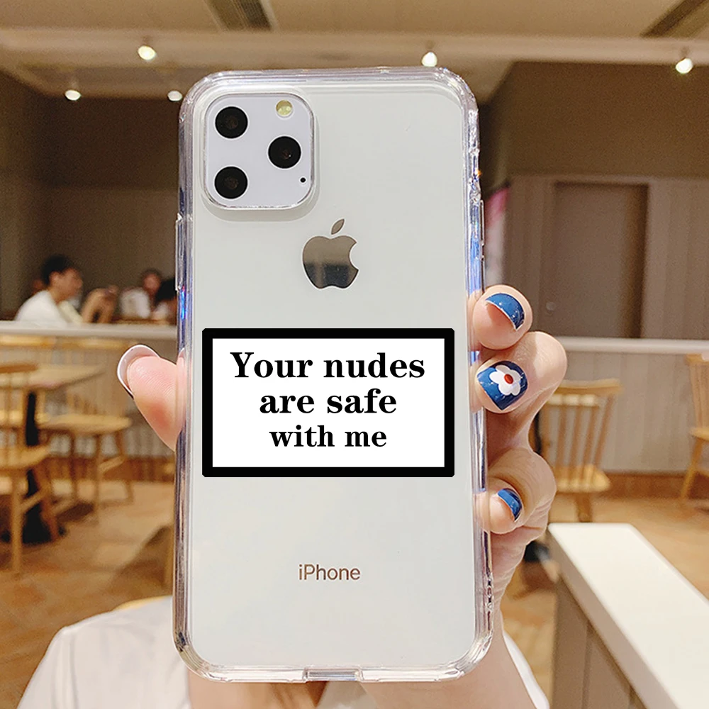 Мягкий Прозрачный Силиконовый ТПУ чехол с забавными буквами для iPhone 6 6S 7 8 X XS XR 11 Pro