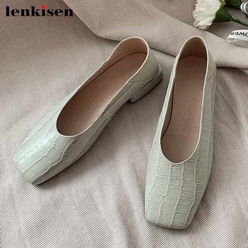 Lenkisen hot genuine leather vintage stone pattern solid slip on square toe low heels women breathable spring concise pumps L06
Lenkisen hot genuine leather vintage stone pattern solid slip on square toe low heels women breathable spring concise pumps L06