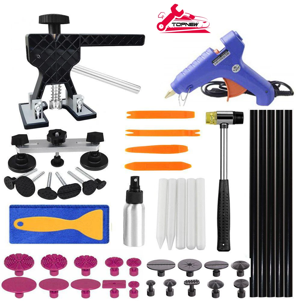 Paintless Dent Removal Repair Remover Tool Kit Car Dent Puller Set Dent Repair Tools for Hail Damage Door Ding
Paintless Dent Removal Repair Remover Tool Kit Car Dent Puller Set Dent Repair Tools for Hail Damage Door Ding
