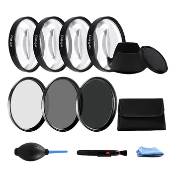 62 MM Macro Close-Up Filter +1+2+4+10 Set +ND2 4 8 Camera Lens Filter+Hood for Canon Nikon Sony 
62 MM Macro Close-Up Filter +1+2+4+10 Set +ND2 4 8 Camera Lens Filter+Hood for Canon Nikon Sony