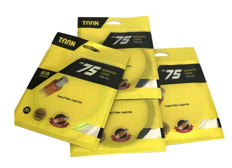 

4 pcs TAAN TB75 Badminton Strings 0.7mm Training Badminton Racket Strings Durable, Good Control 10m,Free Shipping