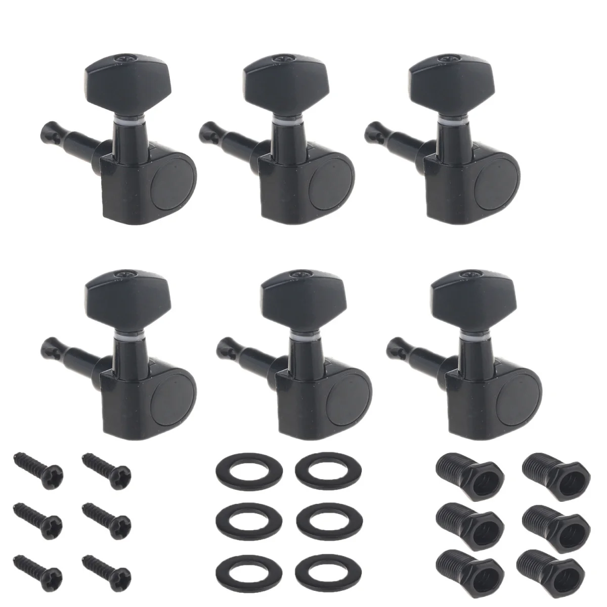 

Musiclily 6-in-line Sealed Guitar Tuners Tuning Keys Pegs Machine Heads Set, Black