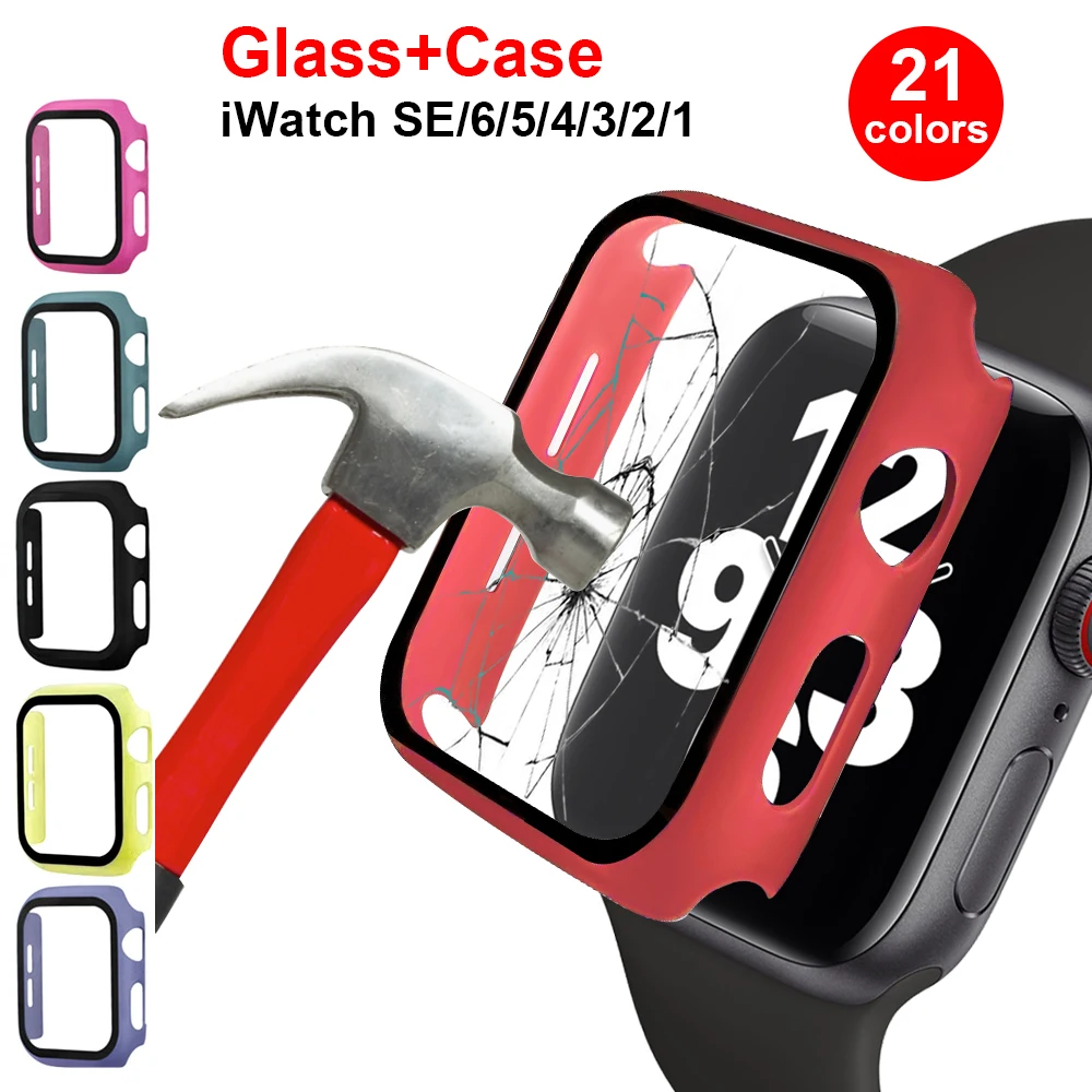 Watch Cover Case For Apple Watch 6 SE 5 4 44mm 40mm Bracelet Tempered Glass for iWatch Series 6 5 4 3 2 1 42mm 38mm Accessorie
Watch Cover Case For Apple Watch 6 SE 5 4 44mm 40mm Bracelet Tempered Glass for iWatch Series 6 5 4 3 2 1 42mm 38mm Accessorie