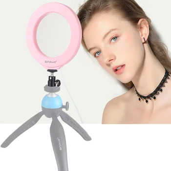 PULUZ ring light tripod dimmable LED ringlight selfie USB for profissional makeup photo video photography 4.7 inch Material ABS
PULUZ ring light tripod dimmable LED ringlight selfie USB for profissional makeup photo video photography 4.7 inch Material ABS