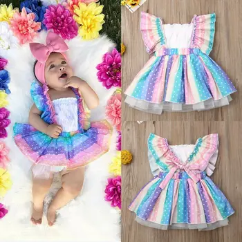 Toddler Kids Baby Girls Rainbow Outfits T-shirt Clothes Tops+Romper Tutu Dress Girl Clothing Set
Toddler Kids Baby Girls Rainbow Outfits T-shirt Clothes Tops+Romper Tutu Dress Girl Clothing Set